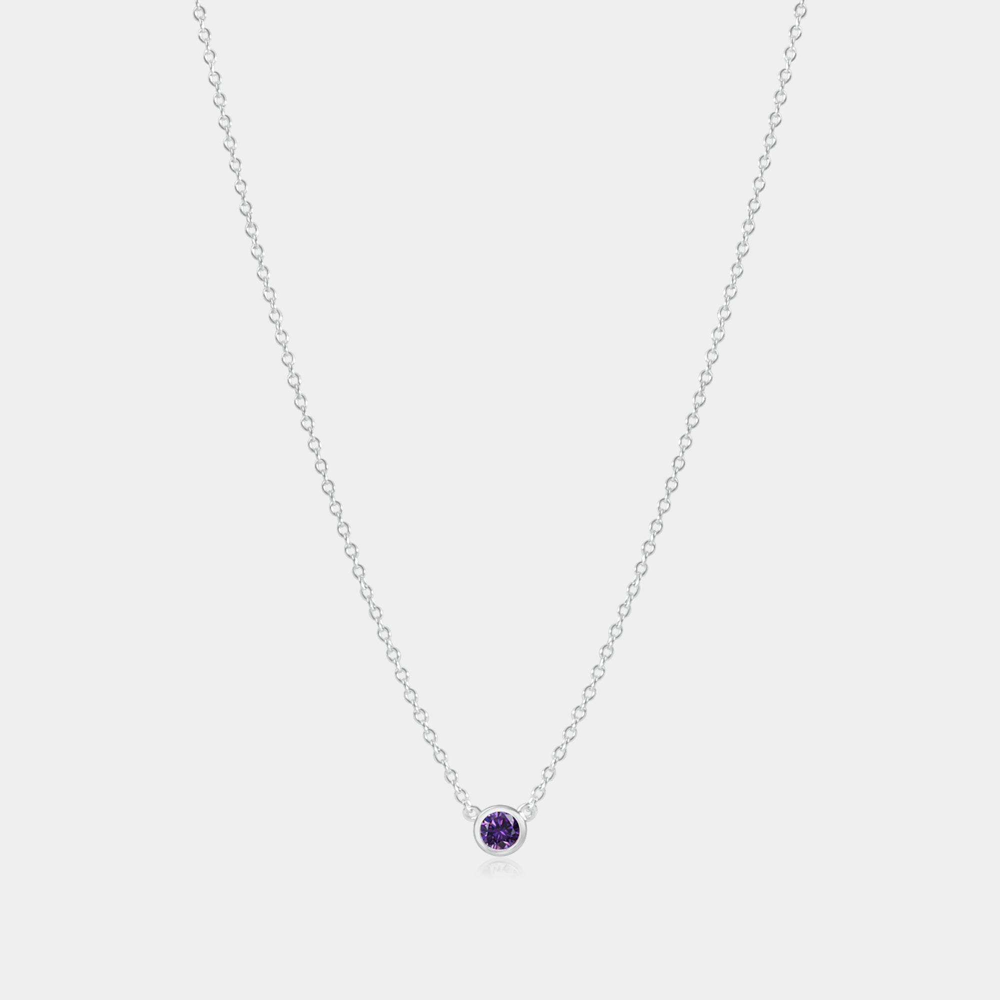 February Birthstone Amethyst Purple Cross Necklace – Aurora Tears